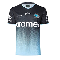 Cronulla Sharks 2025 Black Training Tee   