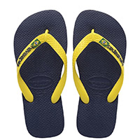 Havaianas Brasil Logo (Navy Blue/ Citrus)