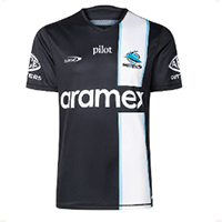 Cronulla Sharks 2026 Black Training Tee 2   PROMOTION